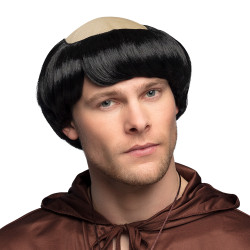 Paruka mnich s pleší černá