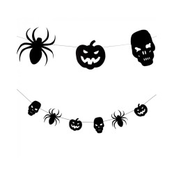 Černá halloweenská girlanda