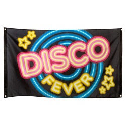 Dekorace na zeď vlajka s nápisem DISCO FEVER