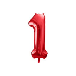 Foliová číslice- 1 červená -86 cm