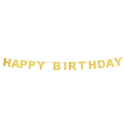 Girlanda Happy birthday zlatá