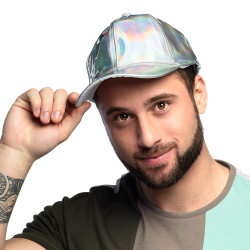 Kšiltovka disco stříbrná