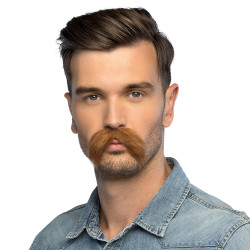 Hnědý knír retro