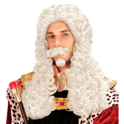 Paruka historická s vousy Soudce