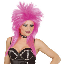 Paruka rockerka růžová
