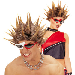 Paruka punk hnědá unisex