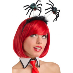 Halloweenská čelenka s pavouky