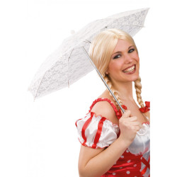 Bílý krajkový slunečník  50 cm