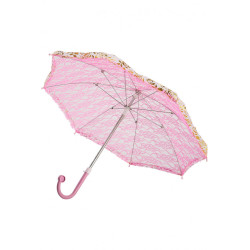 Růžový krajkový slunečník  54 cm