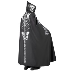 Plášť s potiskem skeleton s kapucí