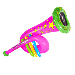 Nafukovací růžová klaunská trumpeta