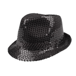 Klobouk černý s flitry