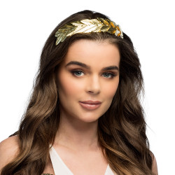 Zlatá kovová vavřínová čelenka