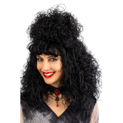 Černá bohatá čarodějnická paruka
