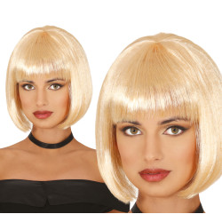 Krátká paruka mikádo s ofinou blond