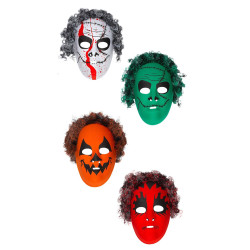 Maska s vlasy halloweenská