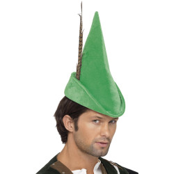 Myslivecký zelený klobouk s peříčkem
