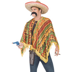Pončo Mexico s knírem