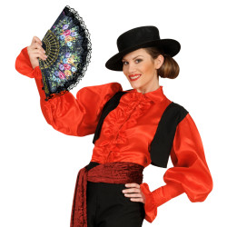 Vějíř španělský látkový