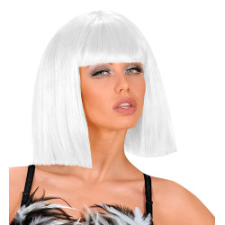 Paruka dámská bílá s ofinou
