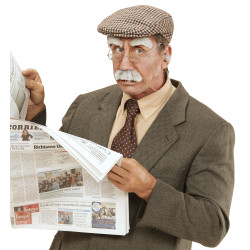 Umělý knír a obočí šedivý