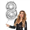 Foliová číslice 8 stříbrná -86 cm