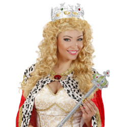 Korunka pro krále stříbrná s kamínky